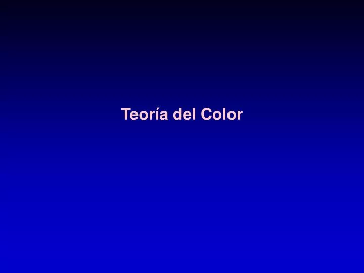 teor a del color