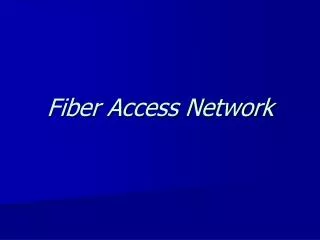 Fiber Access Network