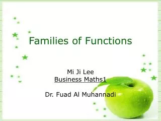 Families of Functions