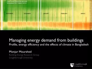 Monjur Mourshed Building Energy Research Group Loughborough University
