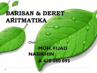 barisan deret aritmatika