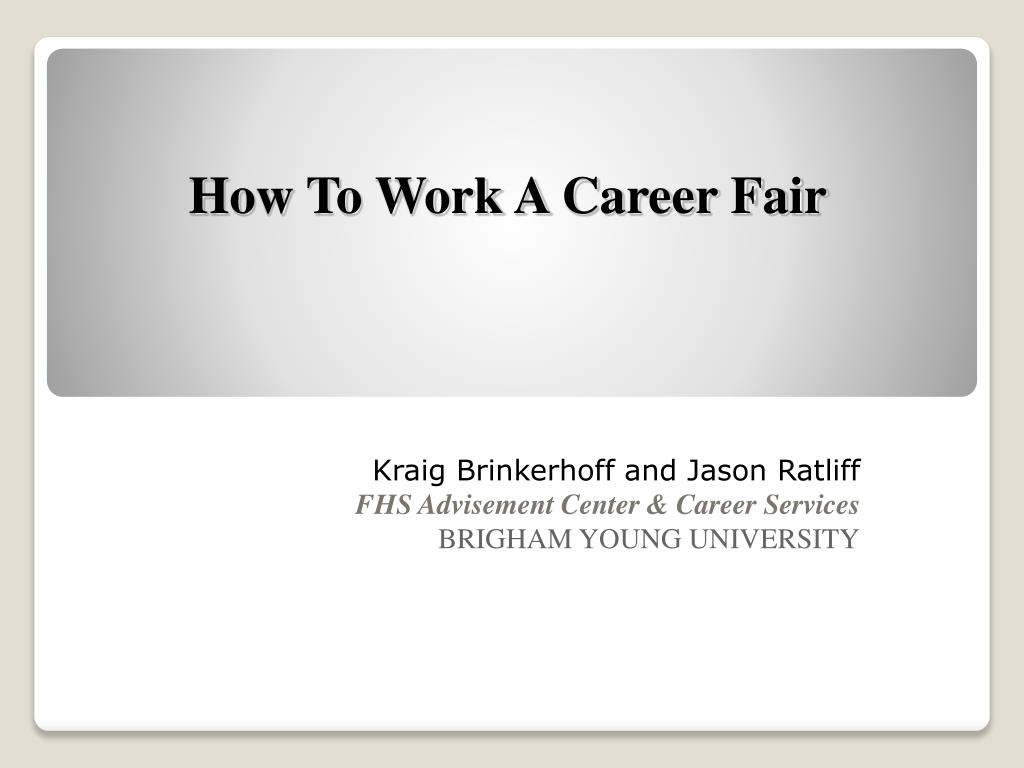PPT - How To Work A Career Fair PowerPoint Presentation, free download ...