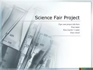 science fair project