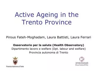 Active Ageing in the Trento Province