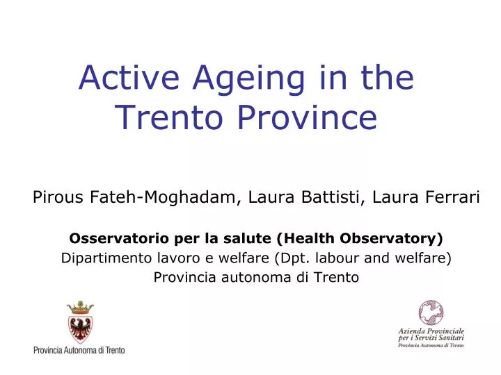 active ageing in the trento province