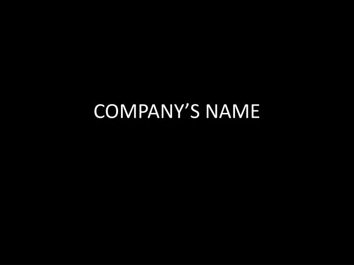 company s name