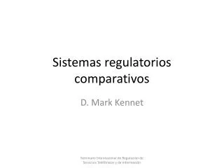 sistemas regulatorios comparativos