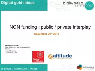 NGN funding : public / private interplay