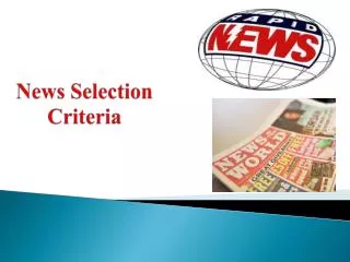 News Selection Criteria