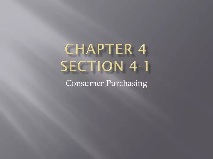 chapter 4 section 4 1