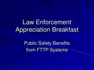 Law Enforcement Appreciation Breakfast