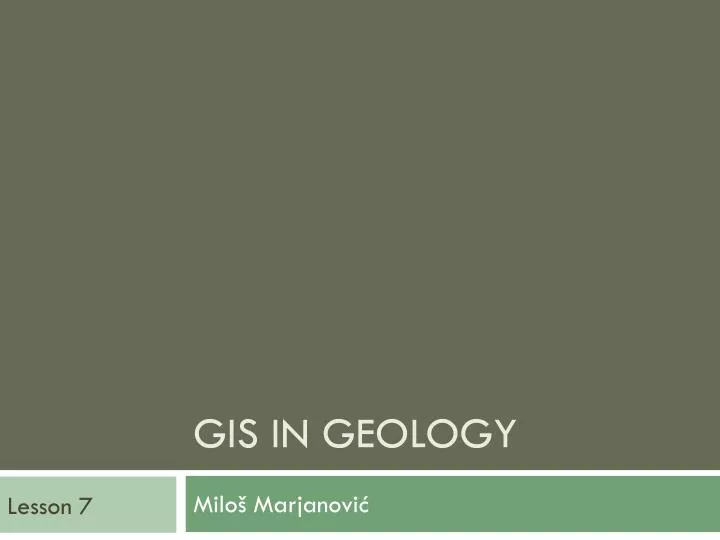 gis in geology