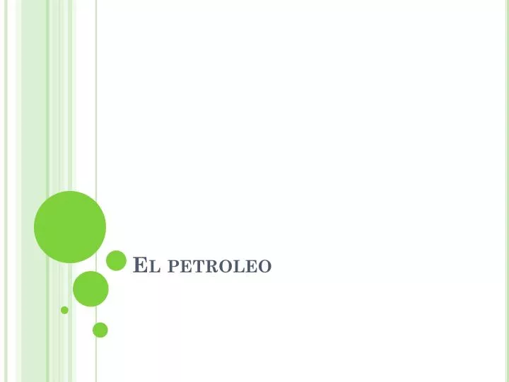 el petroleo