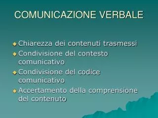 comunicazione verbale