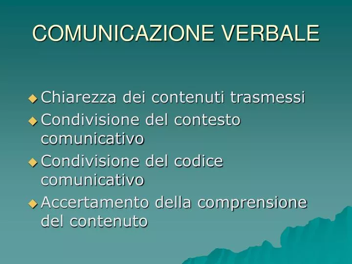 comunicazione verbale