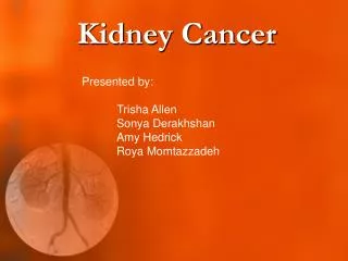 Kidney Cancer