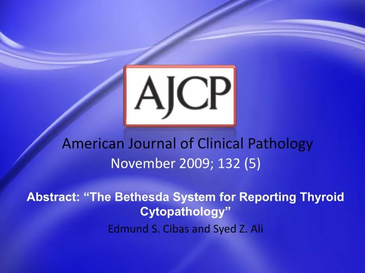 abstract the bethesda system for reporting thyroid cytopathology edmund s cibas and syed z ali