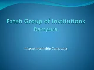 Fateh Group of Institutions Rampura