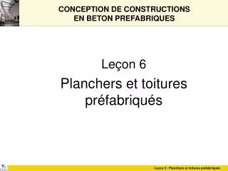 conception de constructions en beton prefabriques