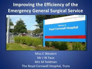 Improving the Efficiency of the Emergency General Surgical Service