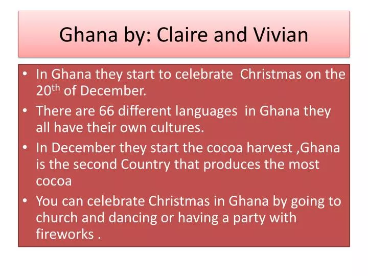 ghana by claire and vivian