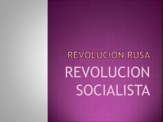 revolucion rusa