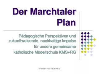 der marchtaler plan