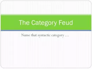 The Category Feud