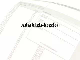 adatb zis kezel s