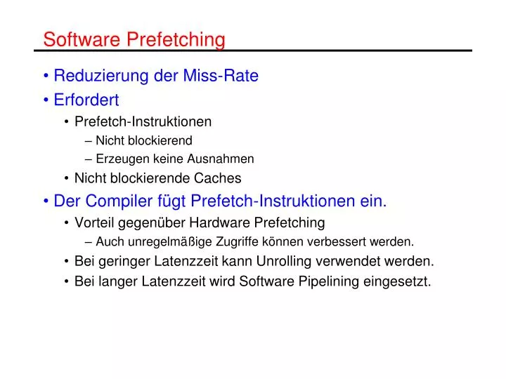 software prefetching
