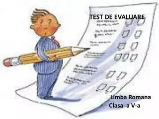 test de evaluare