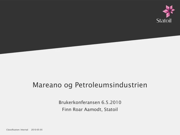 mareano og petroleumsindustrien