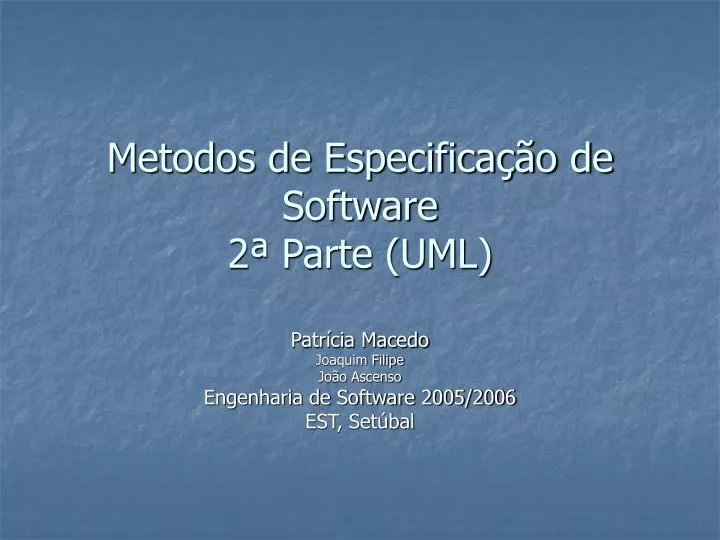 metodos de especifica o de software 2 parte uml