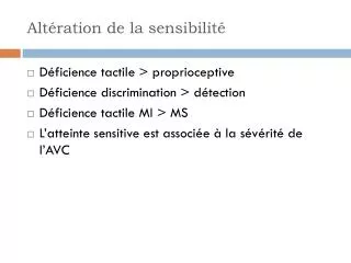 alt ration de la sensibilit