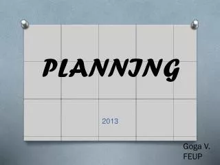 planning