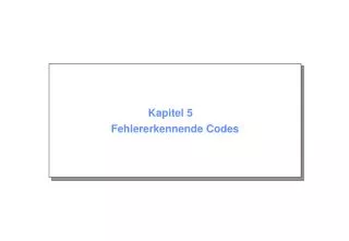 kapitel 5 fehlererkennende codes