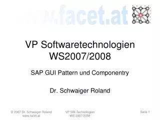 VP Softwaretechnologien WS2007/2008