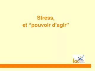 stress et pouvoir d agir