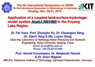Dr. Fei Yuan , Prof. Zhongbo Yu, Dr. Chuanguo Yang, Dr. Xiaoli Yang &amp; Ms. Luyan Gong