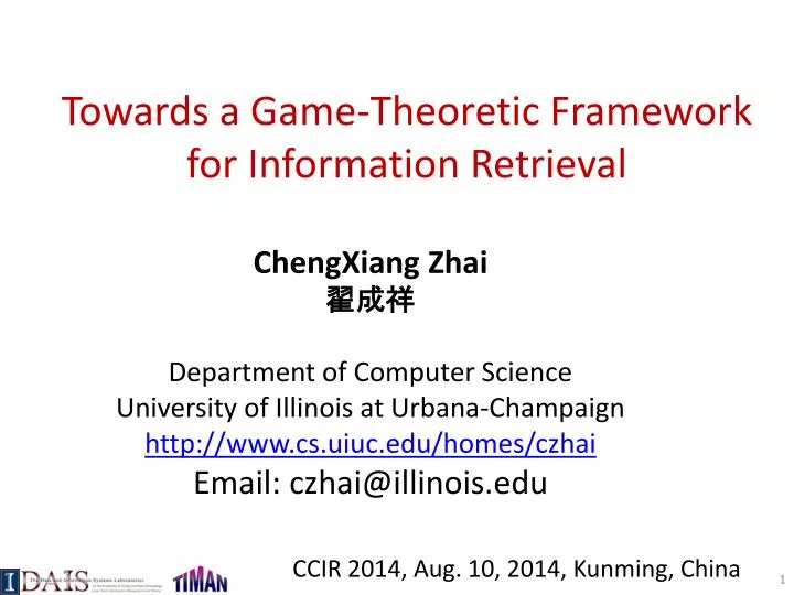 towards a game theoretic framework for information retrieval