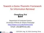 Optimizing Search Engines: A Game-Theoretic Approach for Effective Information Retrieval - slide 1