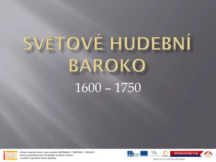 sv tov hudebn baroko