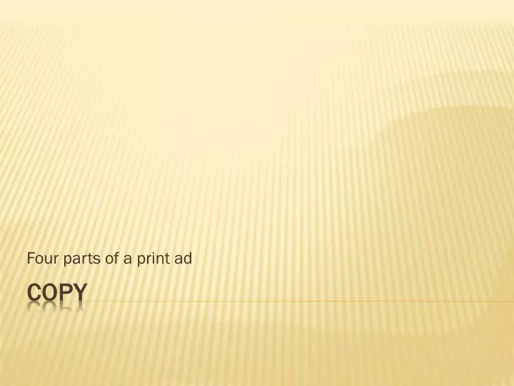 four parts of a print ad