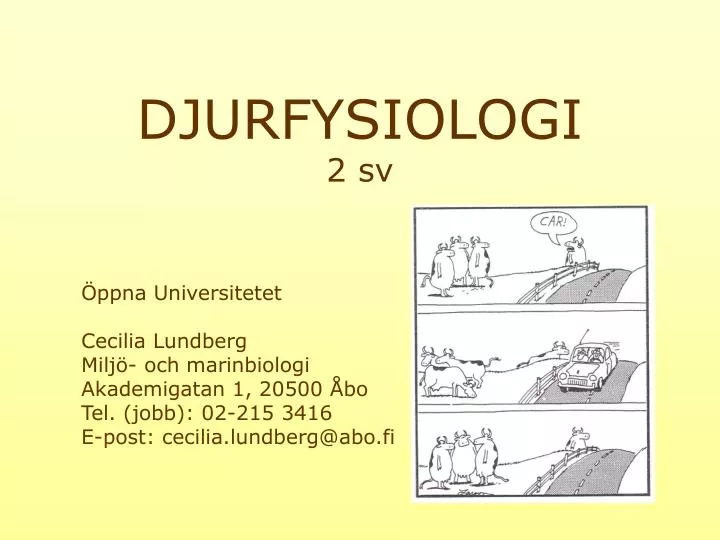 djurfysiologi 2 sv