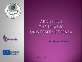 About IUG The Islamic University of Gaza