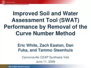 Improved Soil and Water Assessment Tool (SWAT) Performance by Removal of the Curve Number Method