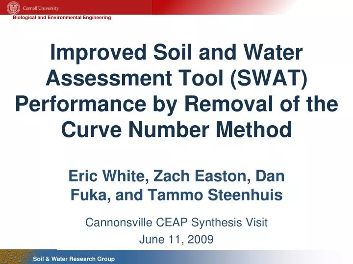 improved soil and water assessment tool swat performance by removal of the curve number method