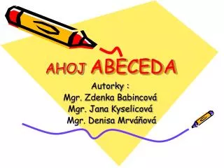 ahoj abeceda