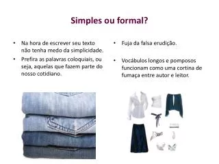 simples ou formal