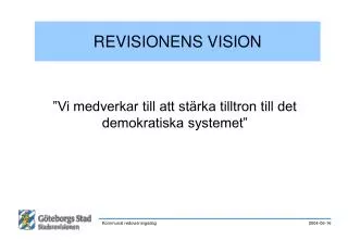 revisionens vision